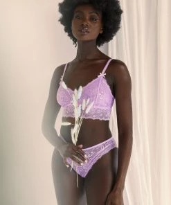 Wolf & Whistle Ariana Lilac Everyday Lace Bralette Everyday Lingerie