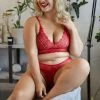 Wolf & Whistle Outlet Ariana Red Everyday Lace Bralette