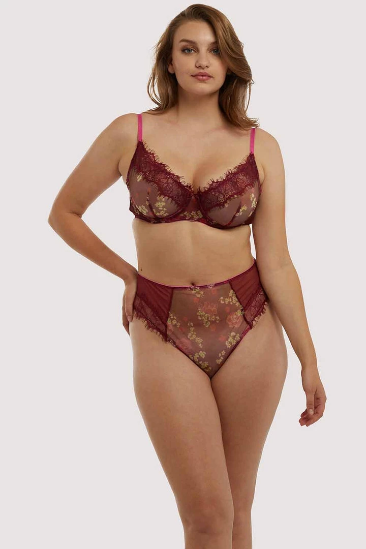 Wolf & Whistle Neve Kimono Print Plunge Bra 7 Wolf & Whistle Neve Kimono Print Plunge Bra