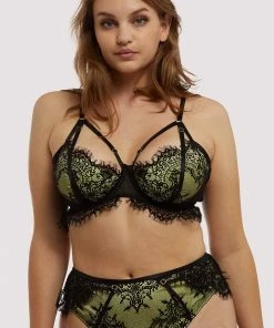 Wolf & Whistle Nora Lime Net And Black Embroidery Bra 12 Wolf & Whistle Nora Lime Net And Black Embroidery Bra
