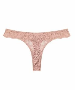 Wolf & Whistle Ariana Ash Rose Lace Thong