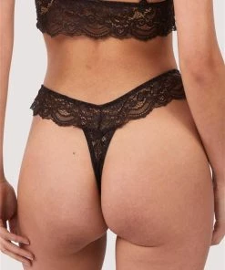 Wolf & Whistle Ariana Coffee Lace Thong