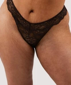 Wolf & Whistle Ariana Coffee Lace Thong