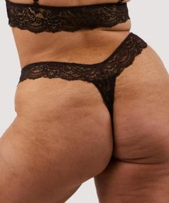 Wolf & Whistle Ariana Coffee Lace Thong