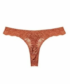 Wolf & Whistle Ariana Ginger Lace Thong