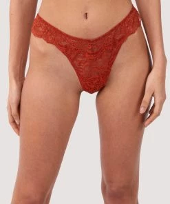 Wolf & Whistle Ariana Ginger Lace Thong