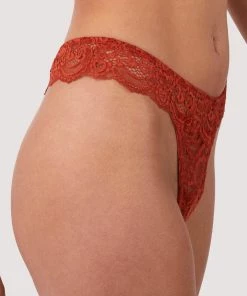 Wolf & Whistle Ariana Ginger Lace Thong