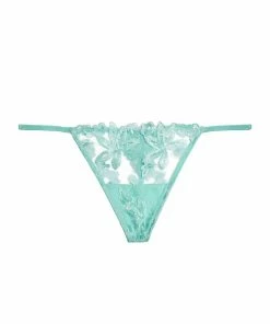 Wolf & Whistle Eva Blue Graphic Embroidery Thong 9 Wolf & Whistle Eva Blue Graphic Embroidery Thong