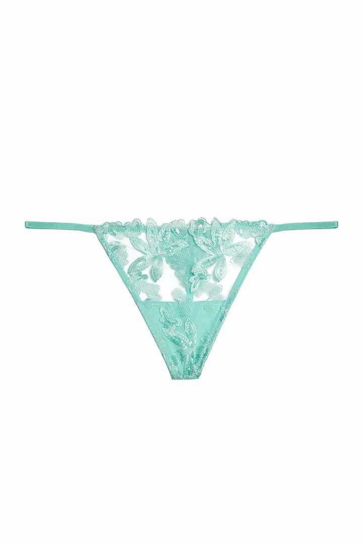 Wolf & Whistle Eva Blue Graphic Embroidery Thong 6 Wolf & Whistle Eva Blue Graphic Embroidery Thong