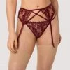 Wolf & Whistle Knickers Eva Dark Cherry Graphic Embroidery Thong 1 Wolf & Whistle Knickers Eva Dark Cherry Graphic Embroidery Thong