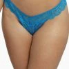 Wolf & Whistle Ariana Aqua Blue Everyday Lace Thong Outlet