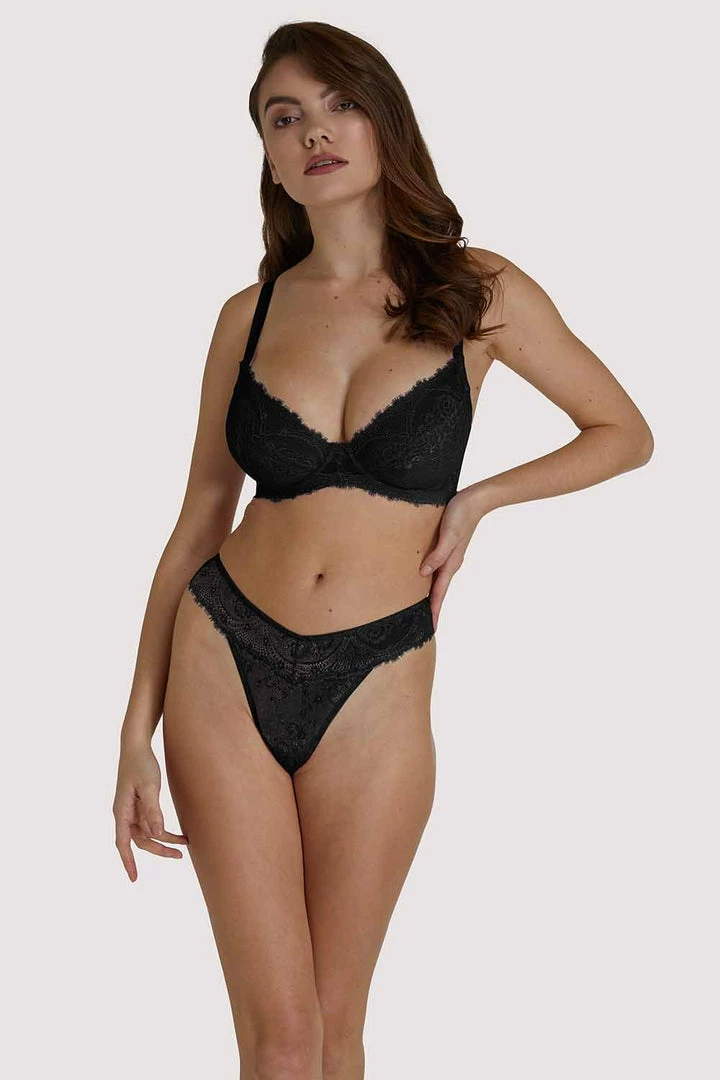 Wolf & Whistle Ariana Black Everyday Thong Outlet 5 Wolf & Whistle Ariana Black Everyday Thong Outlet