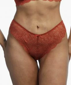 Wolf & Whistle Outlet Ariana Intense Rust Everyday Lace Brief