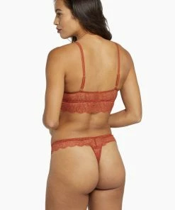 Wolf & Whistle Outlet Ariana Intense Rust Everyday Lace Thong