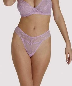 Wolf & Whistle Ariana Lilac Everyday Lace Thong