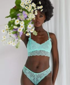 Wolf & Whistle Outlet Ariana Mint Everyday Lace Brief