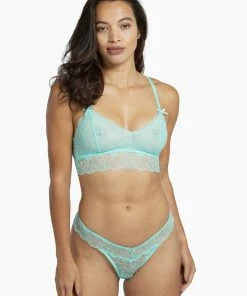 Wolf & Whistle Ariana Mint Everyday Lace Thong Outlet