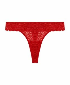Wolf & Whistle Outlet Ariana Red Everyday Lace Thong