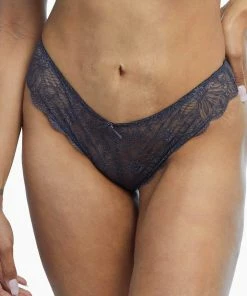 Wolf & Whistle Outlet Ariana Steel Grey Everyday Lace Brief