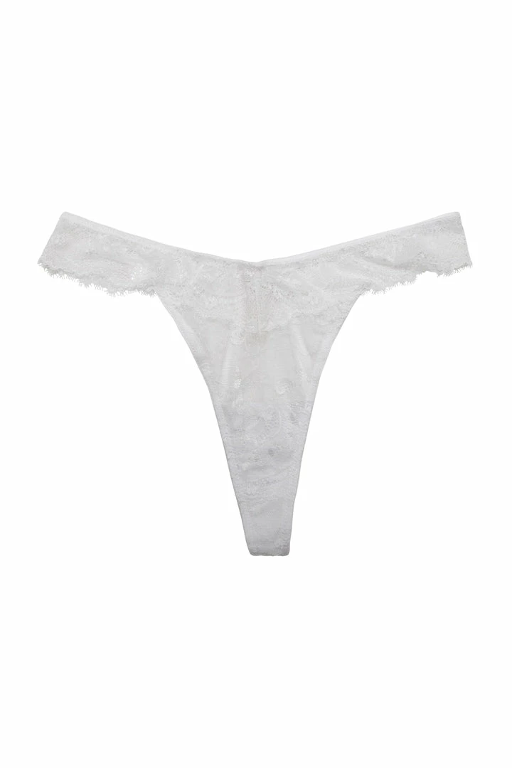 Wolf & Whistle Ariana White Everyday Lace Thong 6 Wolf & Whistle Ariana White Everyday Lace Thong