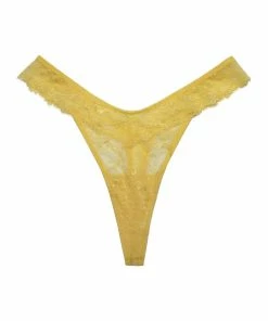 Wolf & Whistle Ariana Yellow Everyday Lace Thong