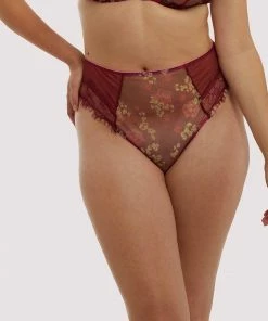 Wolf & Whistle Outlet Neve Kimono Print High Waist Brief