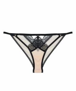 Wolf & Whistle Una Cream & Black Cut Out Brief