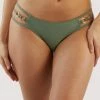 Swimwear Wolf & Whistle Eco Cut Out Bikini Brief With Gold Rings