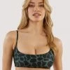 Wolf & Whistle Khaki Eco Giraffe Bikini Top Swimwear