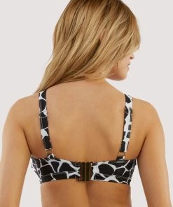 Swimwear Wolf & Whistle White Eco Giraffe Full Bust Bikini Top D - F Cups