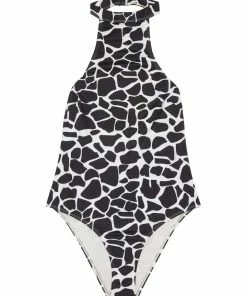 Swimwear Wolf & Whistle White Eco Giraffe Swimsuit
