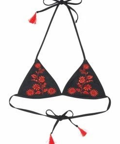 Swimwear Wolf & Whistle Eco Micro Embroidered Tassle Triangle