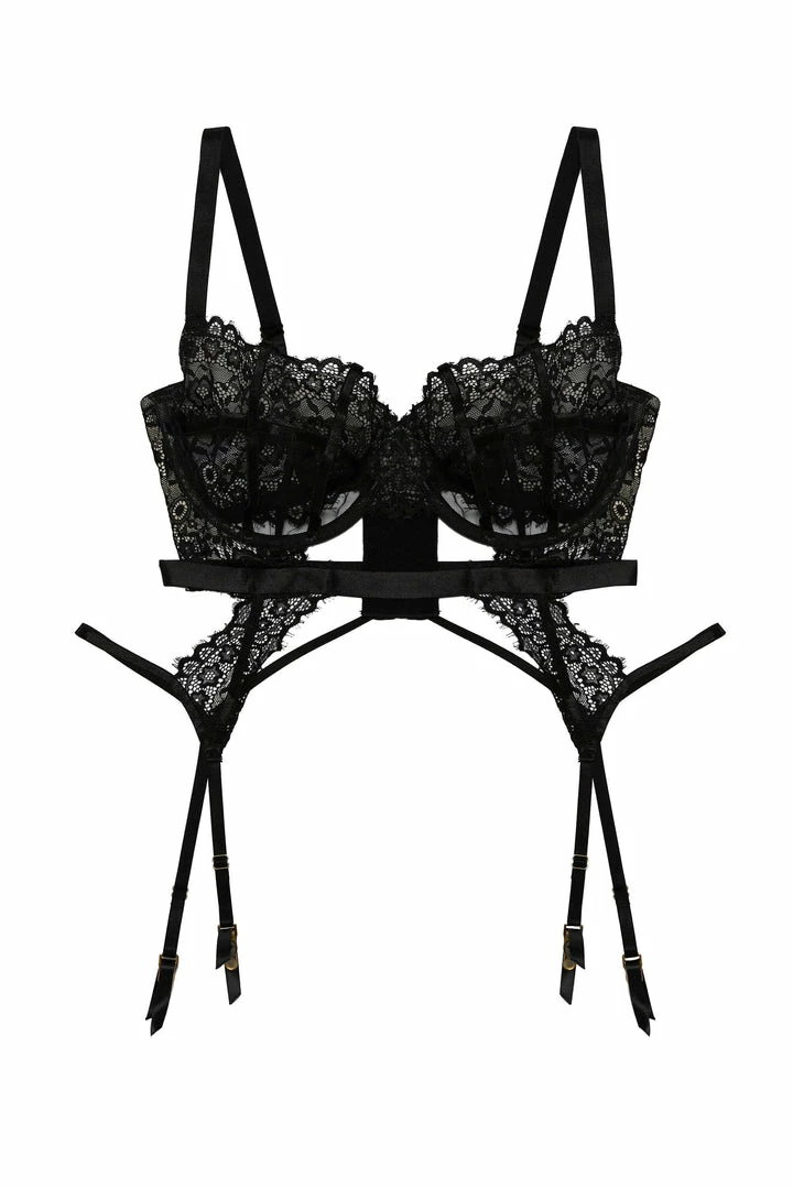 Wolf & Whistle Kennedy Black Wired Cut Out Basque 8 Wolf & Whistle Kennedy Black Wired Cut Out Basque