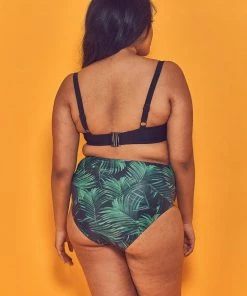 Swimwear Wolf & Whistle Palm High Waist Bikini Brief Curve