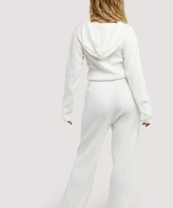 Wolf & Whistle Lounge Ivory Knitted Rib Cropped Hoodie Outlet 11 Wolf & Whistle Lounge Ivory Knitted Rib Cropped Hoodie Outlet