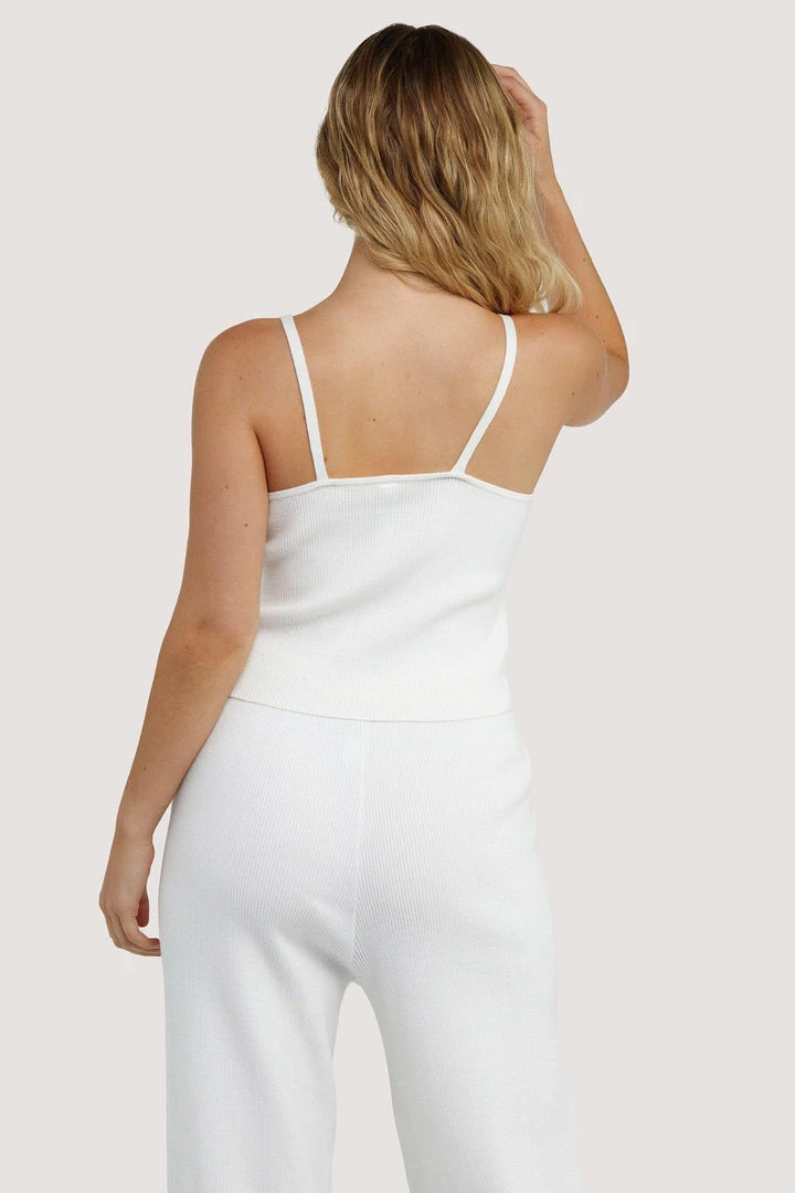 Wolf & Whistle Lounge Ivory Knitted Rib Vest 6 Wolf & Whistle Lounge Ivory Knitted Rib Vest