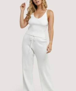 Wolf & Whistle Lounge Ivory Knitted Rib Vest 9 Wolf & Whistle Lounge Ivory Knitted Rib Vest