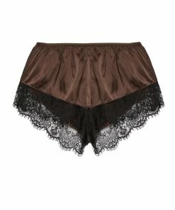 Wolf & Whistle Alaia Chocolate Brown Caged Cami Pyjama Top & Shorts Nightwear