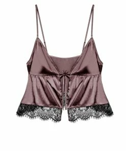 Wolf & Whistle Nightwear Alaia Mink Caged Cami Pyjama Top & Shorts