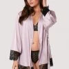 Wolf & Whistle Nightwear Alaia Mink Caged Kimono 2 Wolf & Whistle Nightwear Alaia Mink Caged Kimono
