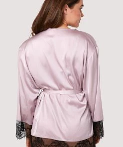 Wolf & Whistle Nightwear Alaia Mink Caged Kimono 7 Wolf & Whistle Nightwear Alaia Mink Caged Kimono