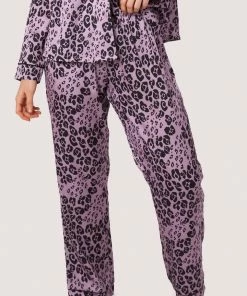Wolf & Whistle Nightwear Kaylee Long Sleeve Lilac Animal PJs