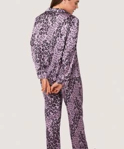 Wolf & Whistle Nightwear Kaylee Long Sleeve Lilac Animal PJs