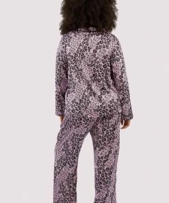 Wolf & Whistle Nightwear Kaylee Long Sleeve Lilac Animal PJs