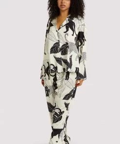Wolf & Whistle Nightwear Panther Print Satin Pyjama Set 12 Wolf & Whistle Nightwear Panther Print Satin Pyjama Set
