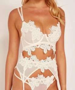 Wolf & Whistle Alyssa Ivory White Applique Suspender