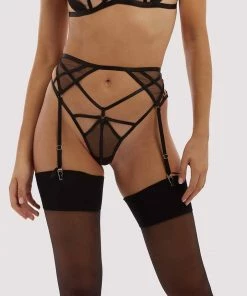 Wolf & Whistle Everleigh Black Mesh Suspender