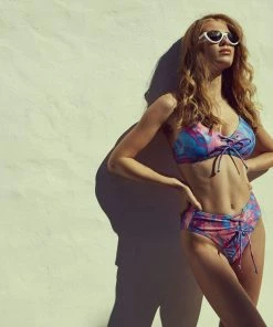 Wolf & Whistle Abstract Marble Eco Tie Front Top B - F Cups 8 Wolf & Whistle Abstract Marble Eco Tie Front Top B - F Cups