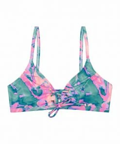 Wolf & Whistle Abstract Marble Eco Tie Front Top B - F Cups