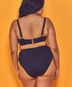 Wolf & Whistle Cyra Fishnet Panel Underwired Bikini Top Curve Swimwear